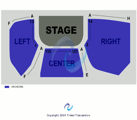 Jerry Orbach Theater at The Theater Center End Stage Seating Chart
